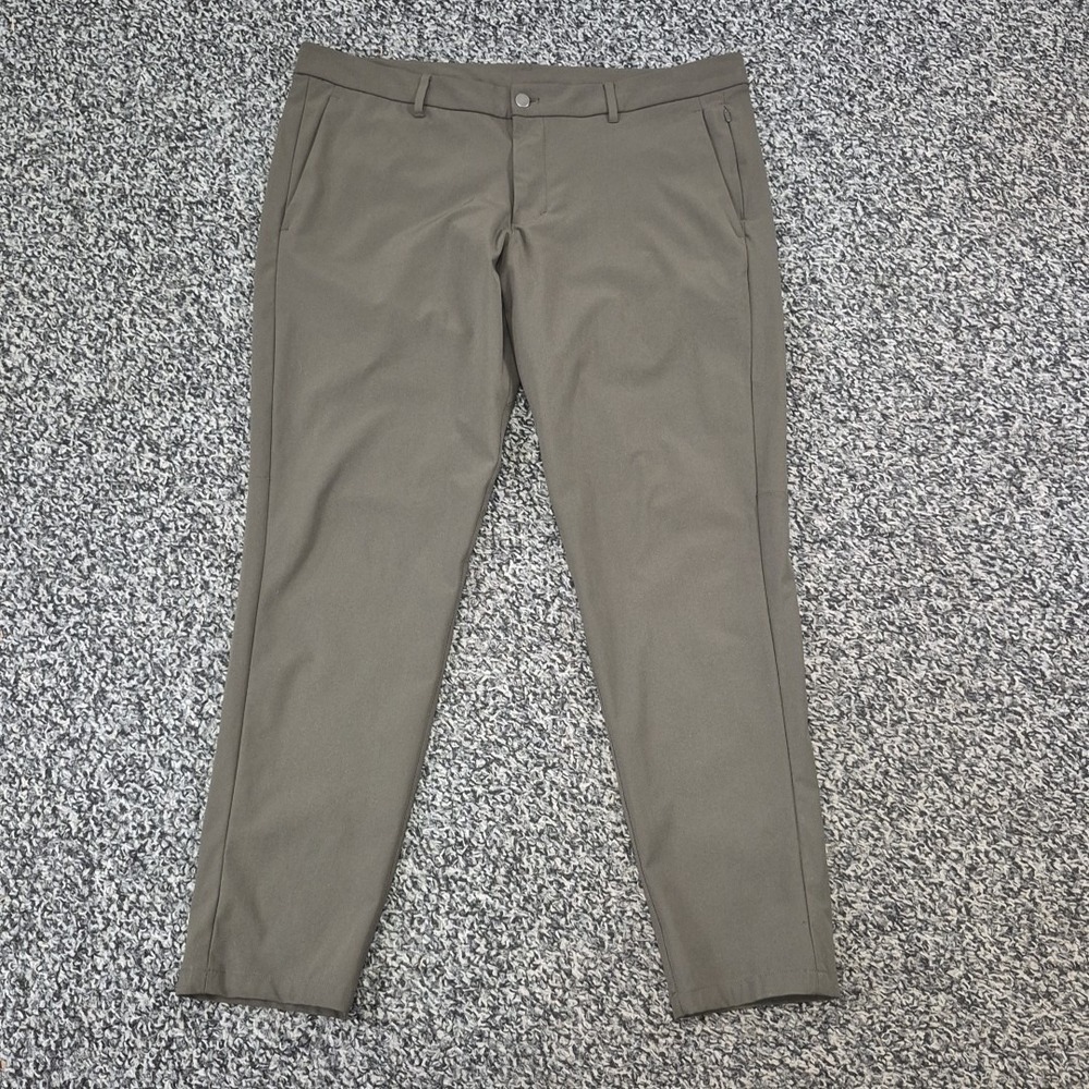 Lululemon Commission Pant Slim Mens 40x31 Warpstreme Chino Green - Picture 1 of 9